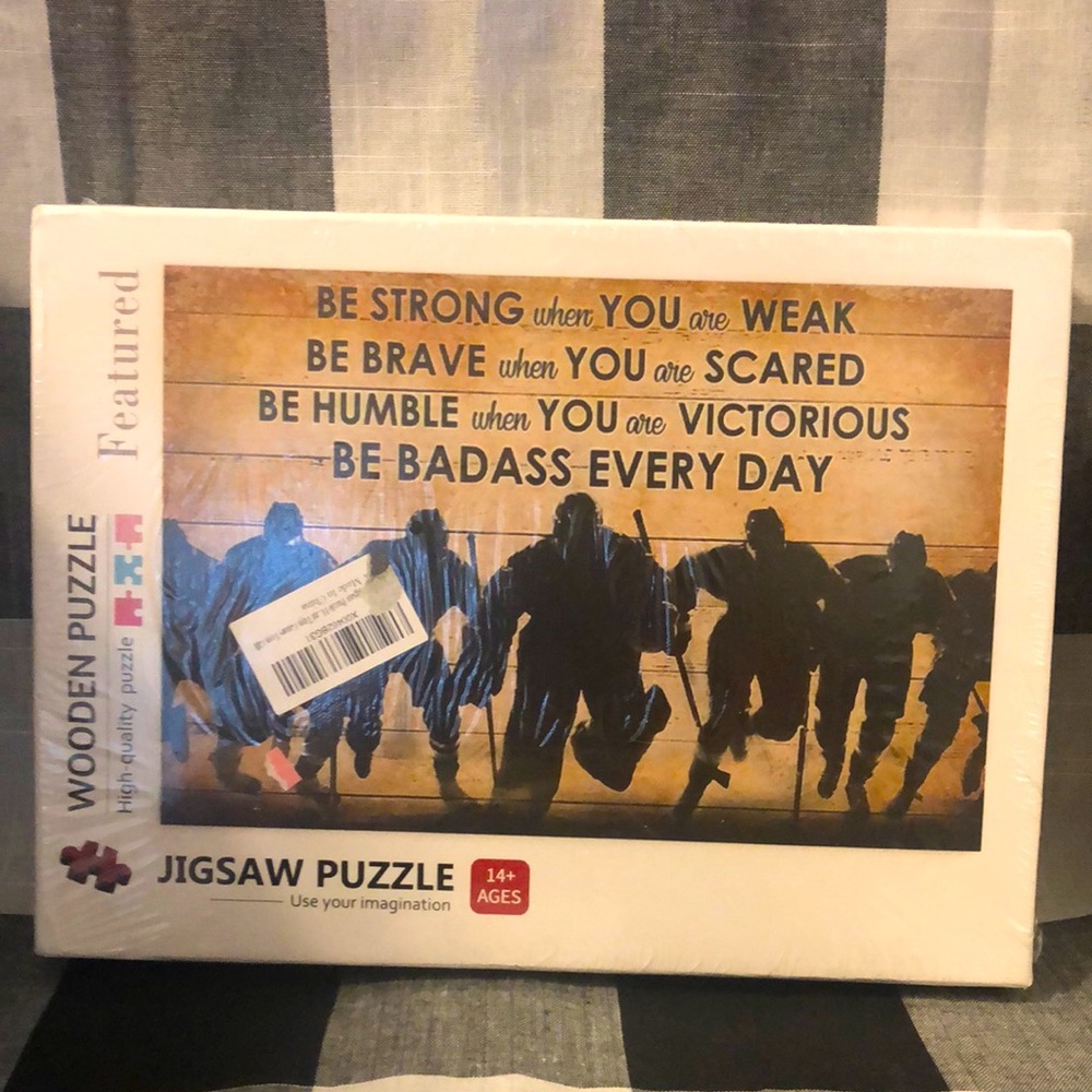 Sale 💚 Hockey Players Be Strong When You are Weak Be Brave 1000 Pcs Puzzle